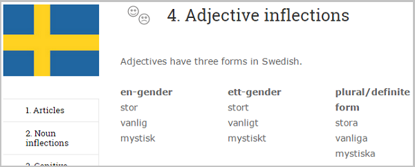 Swedish grammar