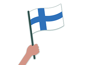 Suomen lippu.